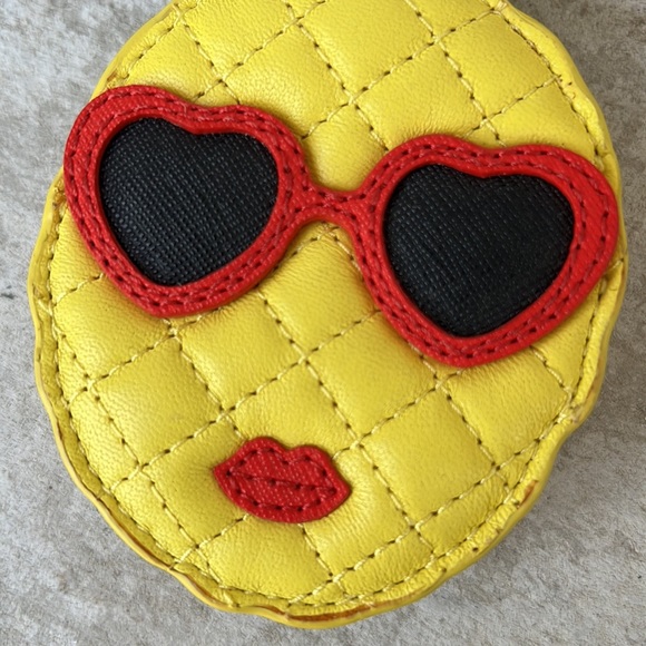 Kate Spade Quilted Pineapple with Sunglasses & Lipstick Change Purse Coin Pouch - Picture 2 of 11